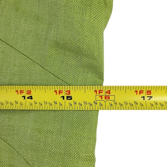 Talbots Fit N Flare Dress Size 8P Green Irish Linen Sleeveless Back Zip Lined - Picture 8 of 9